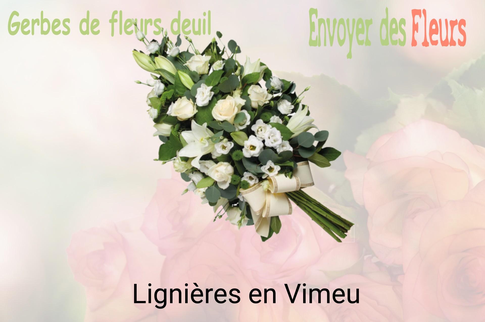 Gerbe de fleurs de deuil livrée à Lignières-en-Vimeu
